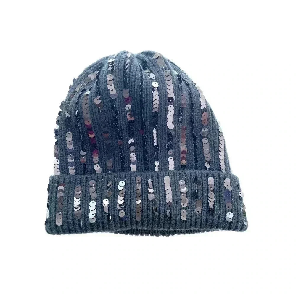 Tasha black sequined winter hat‎ New
